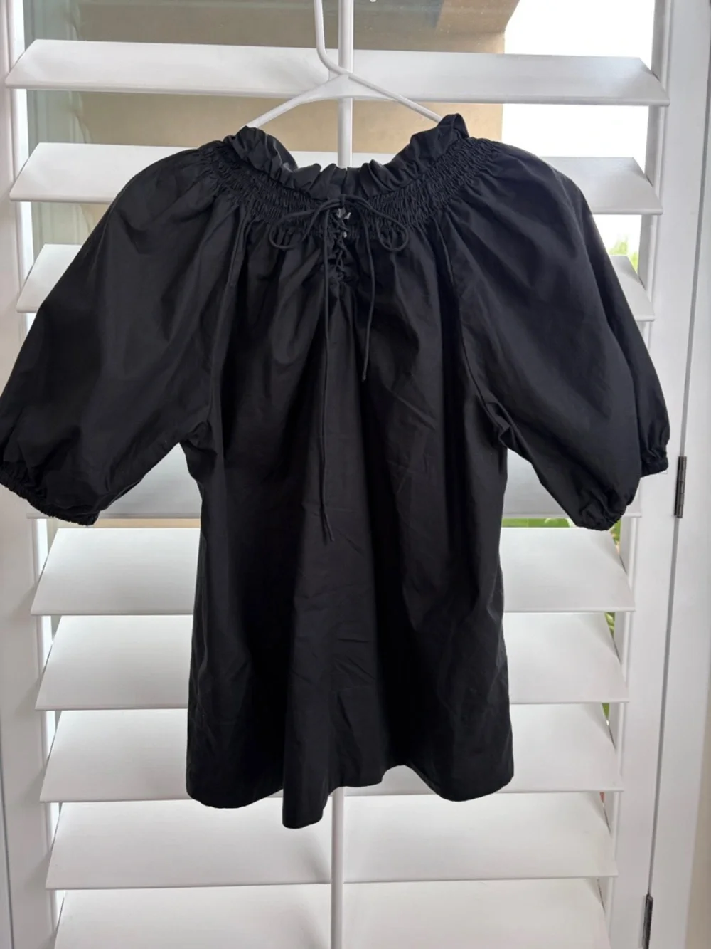 J Crew smocked neck puff sleeve Blouse - Picture 3 of 3